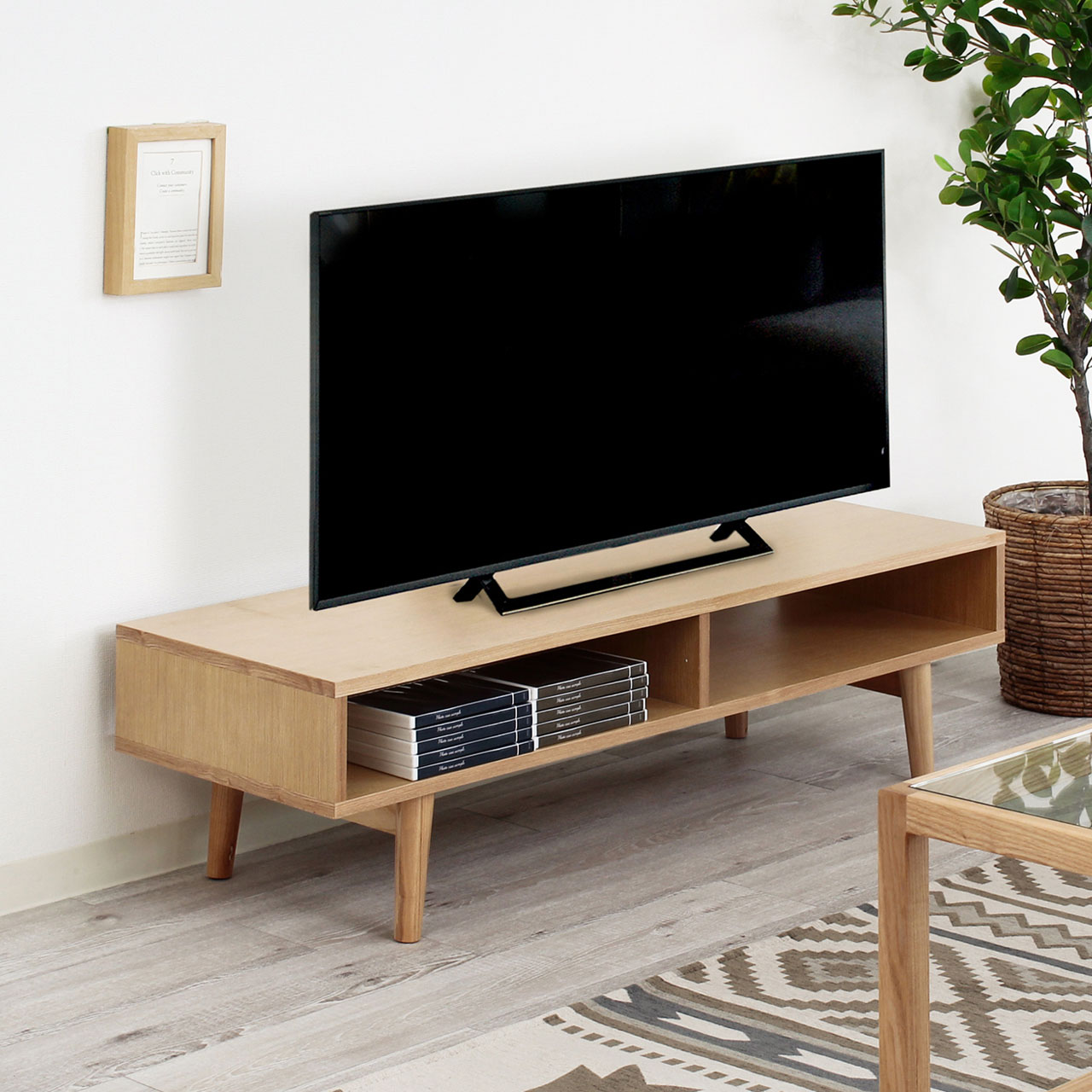 テレビ台 テレビボード 天然木 アッシュ/レヴィ｜ベッド・マットレス