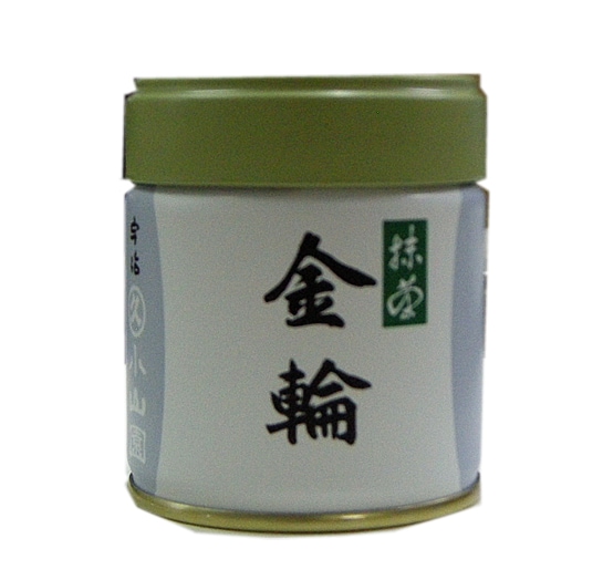 お濃い茶に金輪（きんりん）40g缶：丸久小山園の抹茶 | 抹茶・抹茶入り