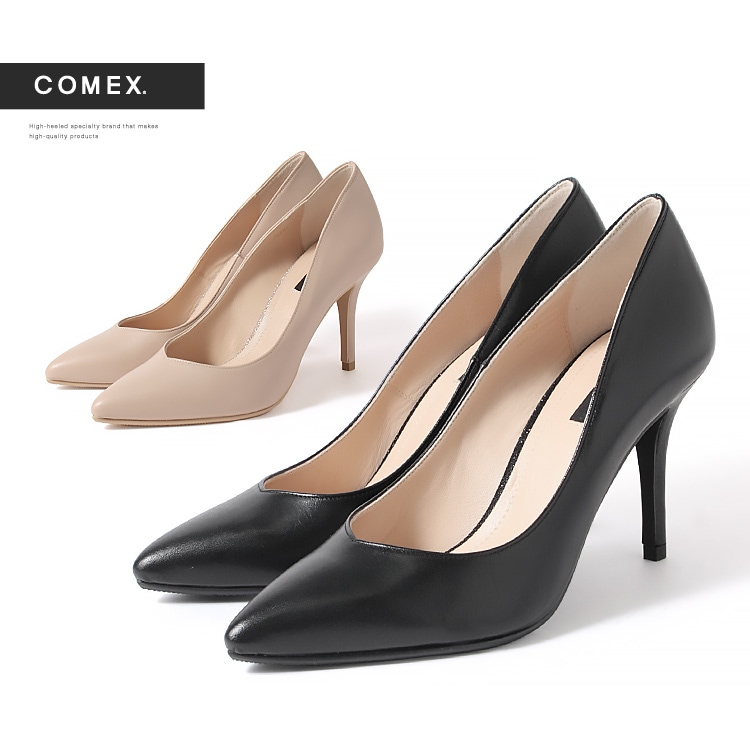SALE】COMEX パンプス ハイヒール 撥水 Vカット ポインテッドトゥ 日本