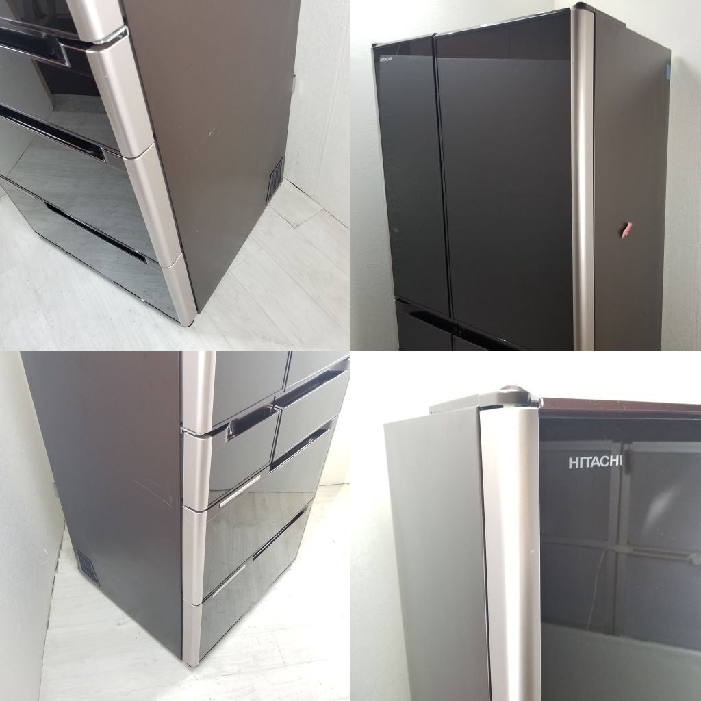 中古 日立 6ドア冷蔵庫 R-G6200D-XT 2013年製 真空チルド フレンチドア