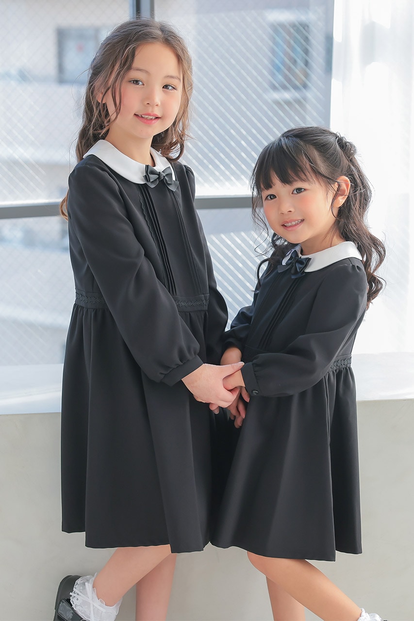 Girls 白襟フォーマルワンピース 100cm｜結婚式のパーティードレスなら