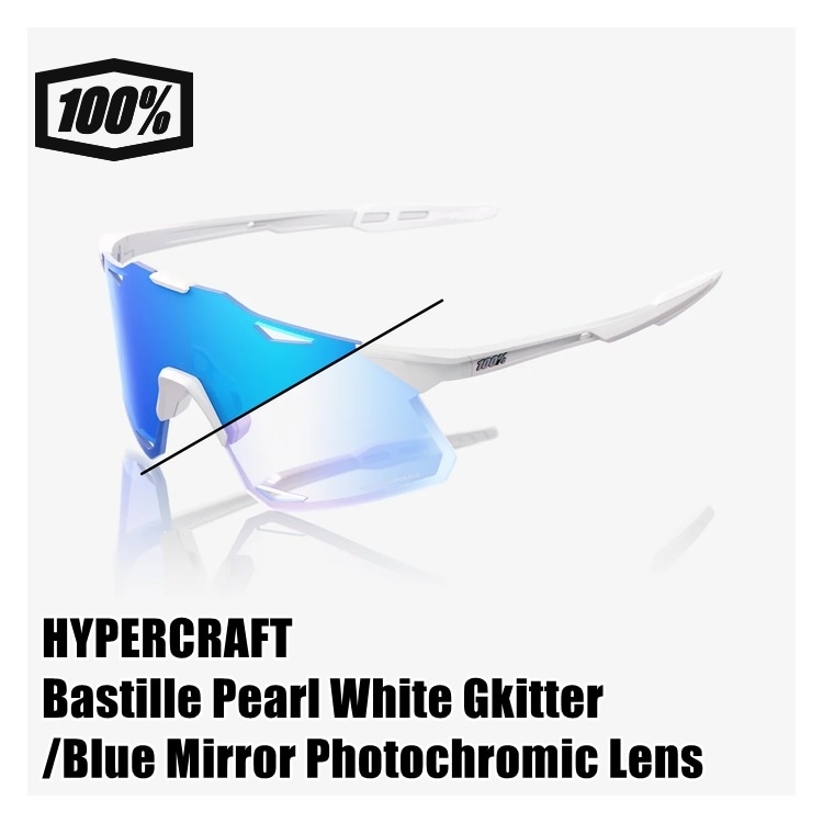 100% ワンハンドレッド HYPERCRAFT Bastille Pearl White Gkitter/Blue