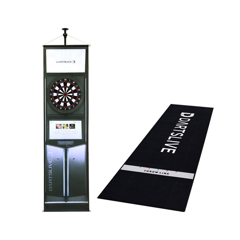 DARTSLIVE  ダーツボード、ポール、マットセット セット】ダーツボード DARTSLIVE Home & ポールスタンド & スロー