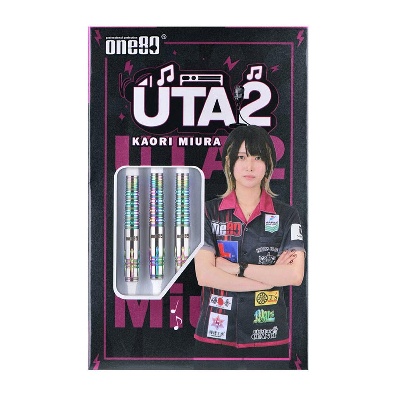 【one80】UTA2 三浦歌織 20g S-DARTS限定 Uta ver.2 2BA 22g Black 三浦歌織選手モデル｜ダーツ用品メーカー