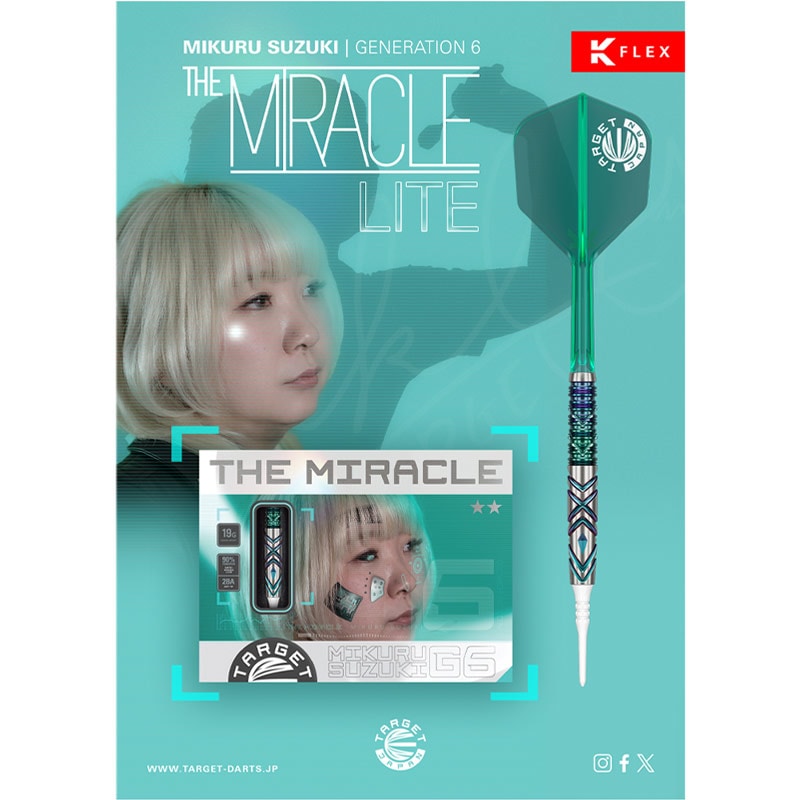【ダーツバレル】ザ ミラクル G6 鈴木未来モデルエスダーツ限定モデル ターゲット ザ・ミラクルG6 2BA21.5g 鈴木未来選手 ダーツ バレル