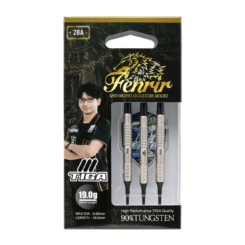 TIGA ティガダーツ フェンリル2 GOLD版 岡野翔選手 ティガ Fenrir2 フェンリル2 限定カラー版 2BA19g 岡野翔選手 ダーツ