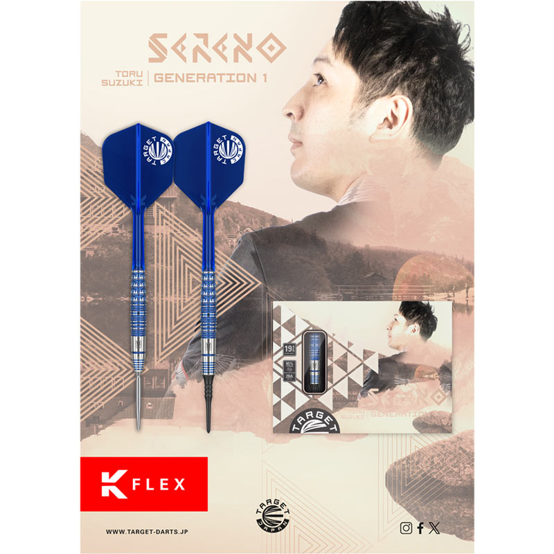 新品未使用　TARGET ターゲット　ダーツバレルセット　鈴木徹選手　プロモデル ターゲット セレーノ 鈴木徹 TARGET SERENO G1 TORU SUZUKI ダーツ