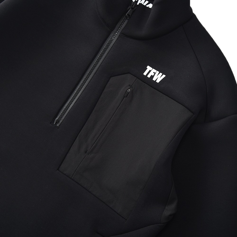 TFW49 ティーエフダブリュー49 CARDBOARD MATERIAL HALF ZIP SWEAT