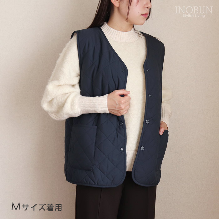 キルティングベスト Daily Quilt2 M ネイビー INOBUN イノブン