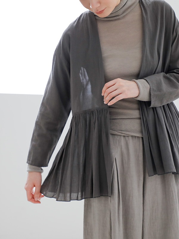 evam eva｜cotton gathered cardigan｜ladies',tops