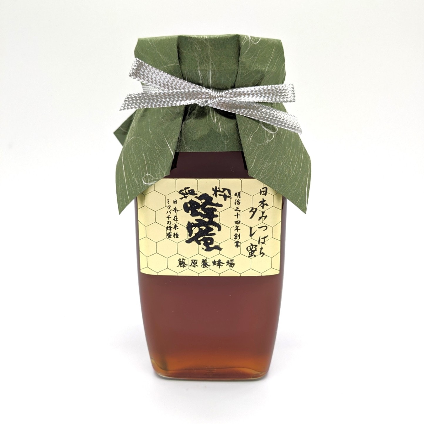 日本在来種みつばちの蜂蜜（国産） たれ蜜 550g ガラス瓶 ｜ 藤原養蜂場