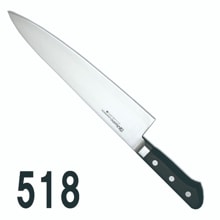 庖丁各種｜ミソノ モリブデン鋼 牛刀（両刃) 512｜藤田道具