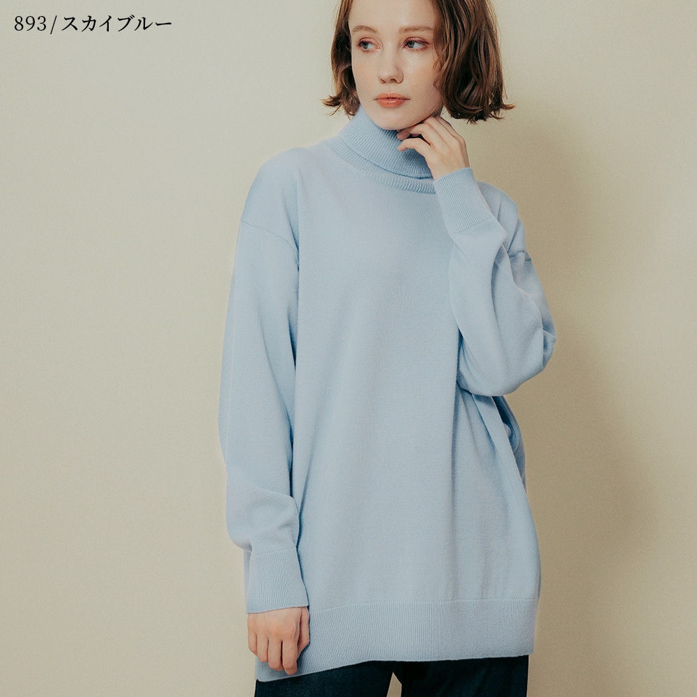 カシミヤ100％ オフタートルネック | Material,Cashmere | FUKAKINET