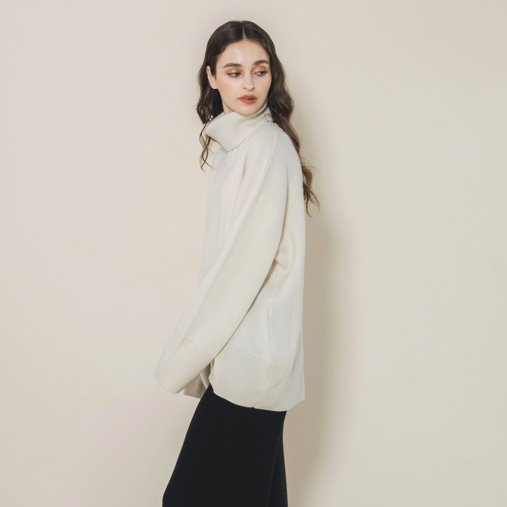カシミヤ100％ Wフェイスオフタートルネック | Women's Knit | FUKAKINET