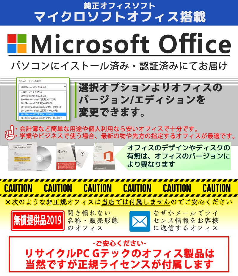 第9世代i3 中古デスクトップ Microsoft Office付き HP Prodesk 400 G6