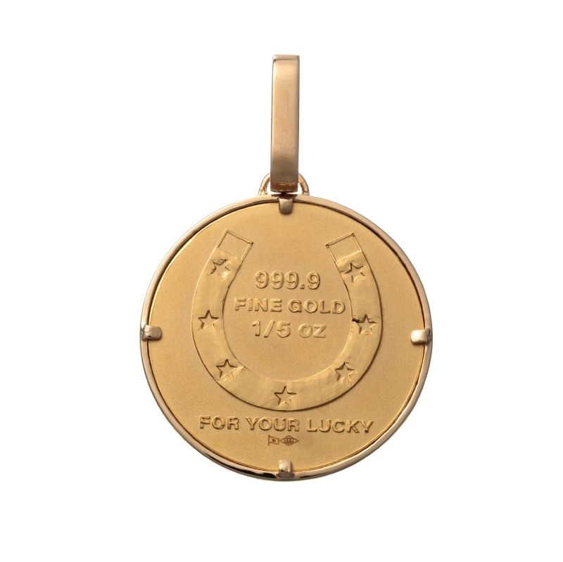 Gold Jewelry】 K18 K24 YG イエローゴールド ホース メダル JAPAN
