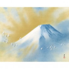 横山大観 霊峰飛鶴 額・掛け軸 新聞雑誌・TVCMでもおなじみ 【ポイント