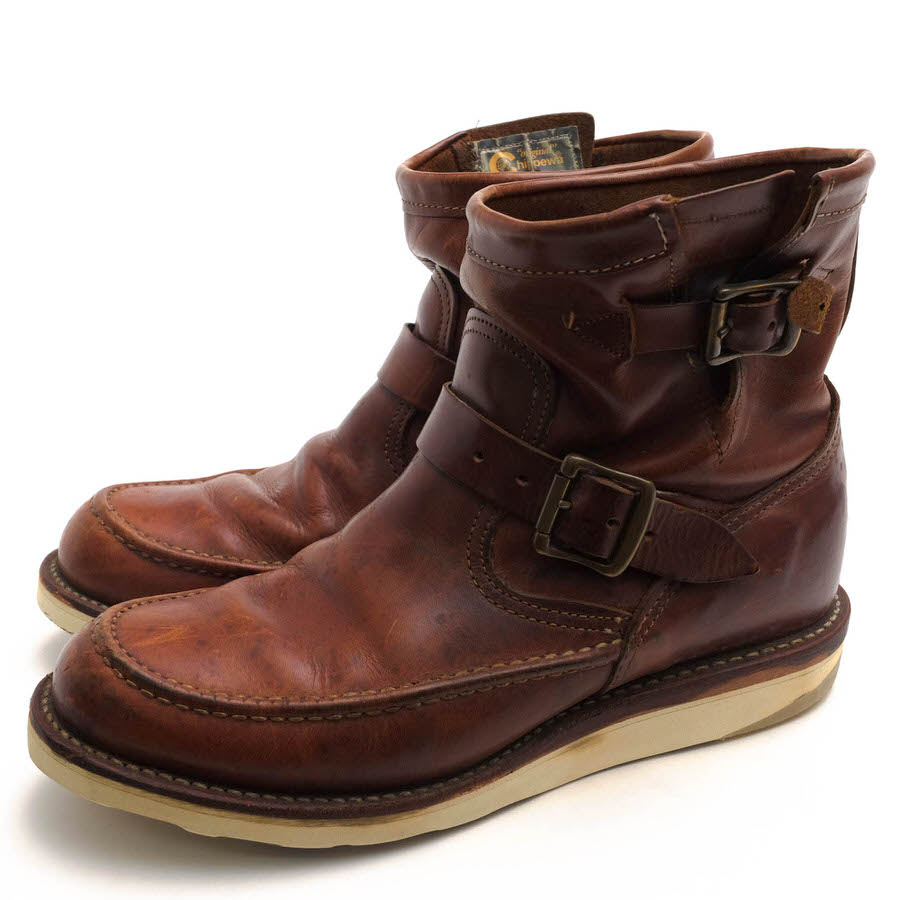 CHIPPEWA 97876 MOC ENGINEER BOOTS TAN RENEGADE / チペワ 7インチ
