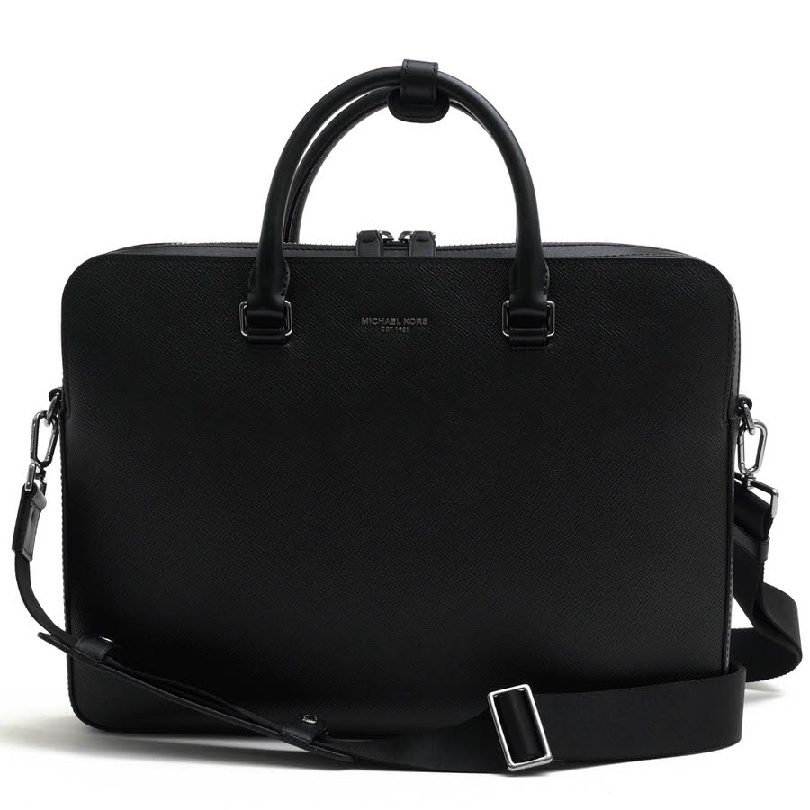 Michael Kors 33F9LHYA9L Henry Crossgrain Leather Briefcase