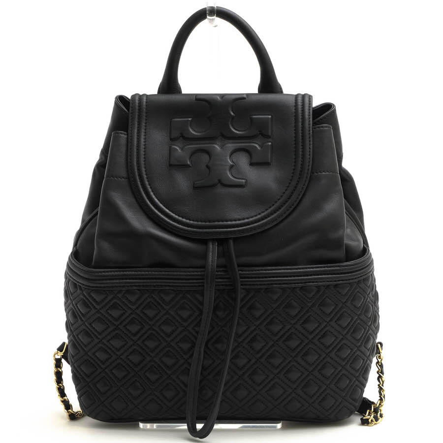 TORY BURCH 40850 Pebbled Leather Zip Around Backpack