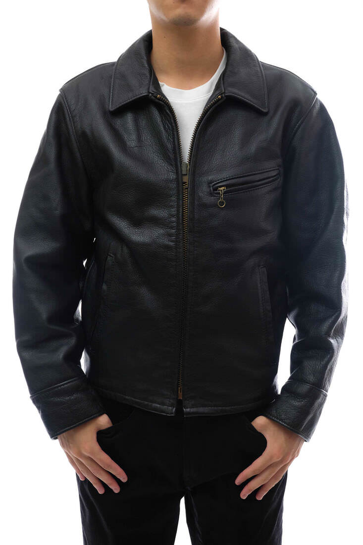 Schott 681 SINGLE RIDERS STEER HIDE / ショット 裏地チェック柄 US産