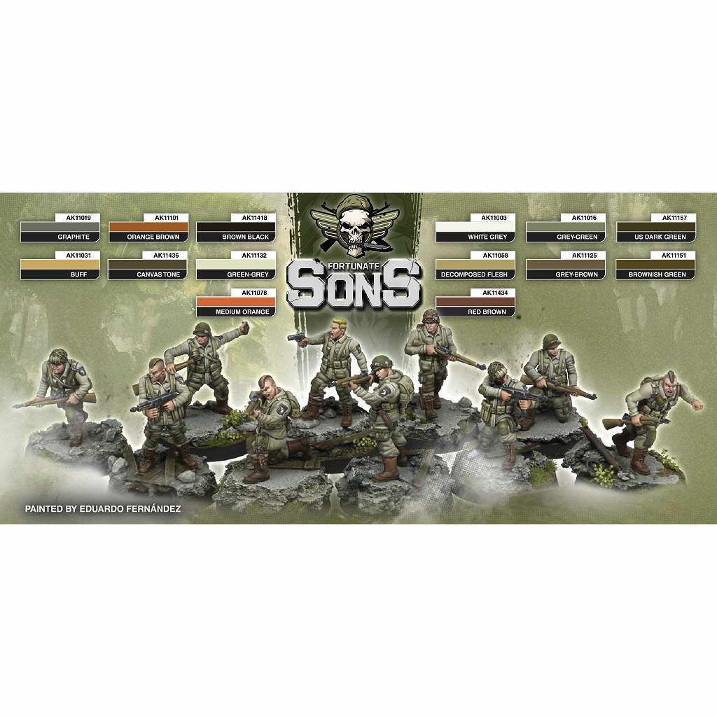AKFS0010 フォーチュネイト・サンズ101空挺師団・10体セット(30mm