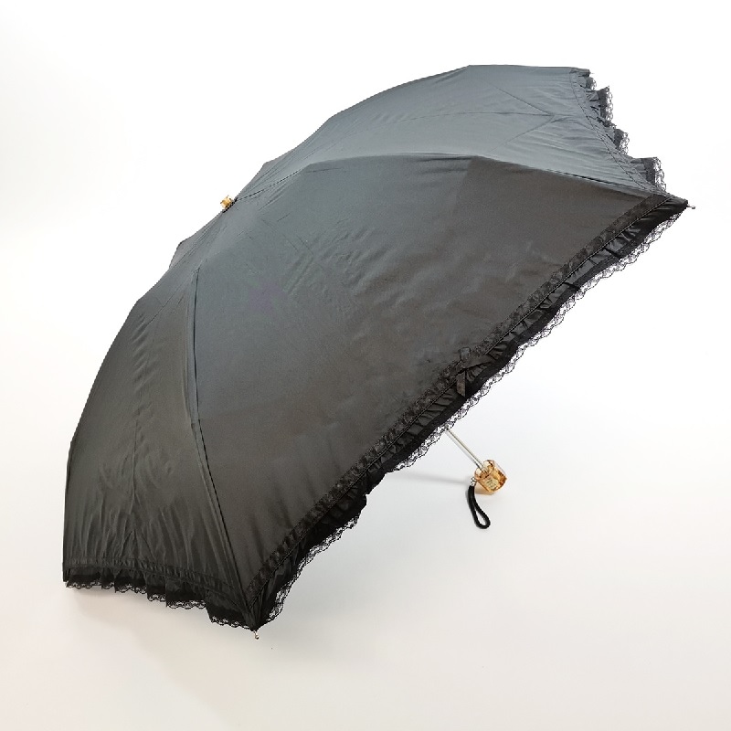 傘・折りたたみ傘・日傘の販売 遮熱&完全遮光 裾フリル&レース 晴雨