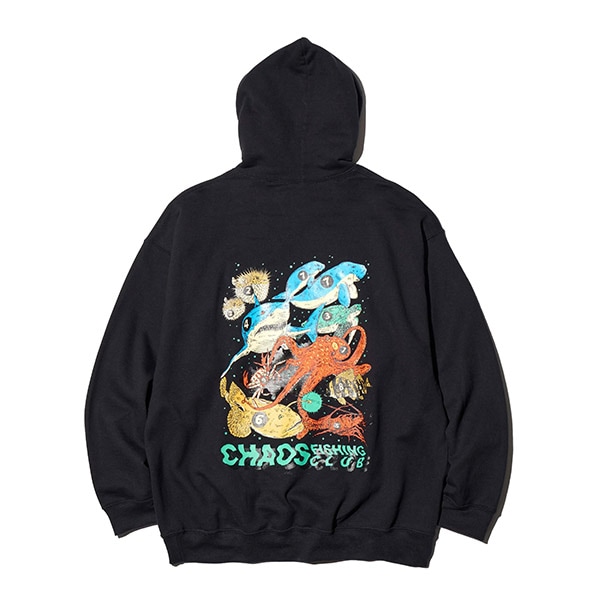 Chaos Fishing Club】ROAD OF THE SEA HOODIE black カオス