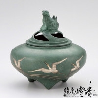 香炉/香器『高岡銅器【小鳥香炉/本金青銅色】銅製・能作吉秀作[空焚き