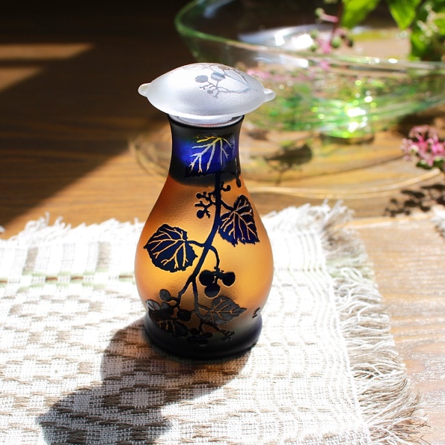 野葡萄瑠璃橙 醤油差し小 | 北一硝子 まごころお届け便