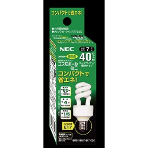 生産終了品・代替品あり】EFD10EN/7-E17-C3C || 電球型蛍光灯