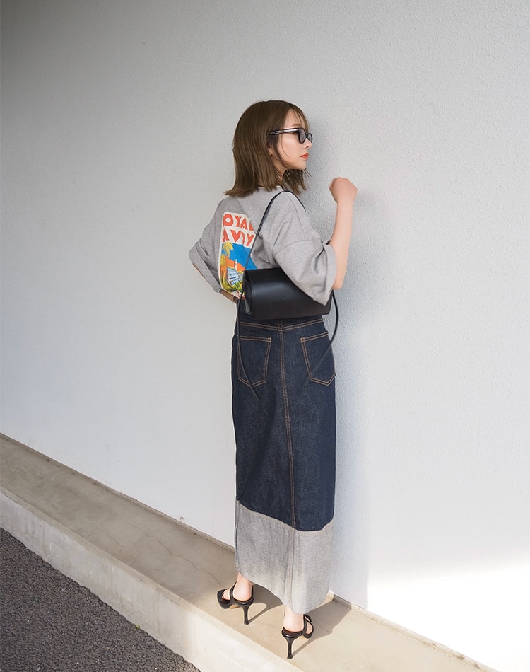 roll up denim skirt | BOTTOMS | LAULEN（ローレン）