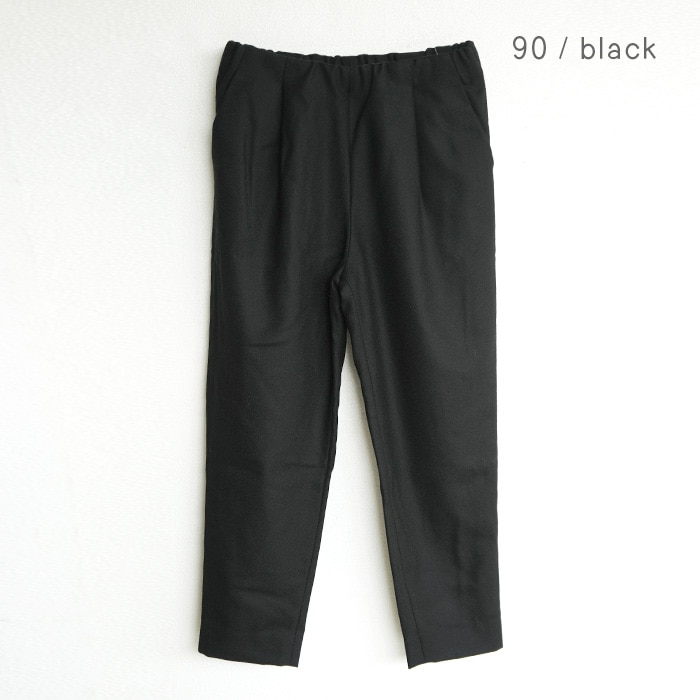 e223t046) / evam eva (エヴァムエヴァ) / black tuck pants(ブラック