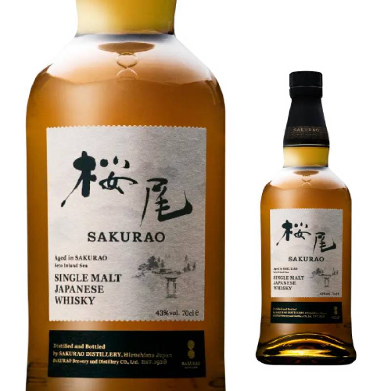 桜尾 シングルモルト ジャパニーズ ウイスキー 43度 700ml 桜尾蒸溜所