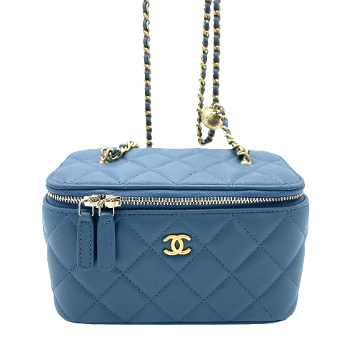 CHANEL シャネル ラムスキン マトラッセ バニティバック チェーン