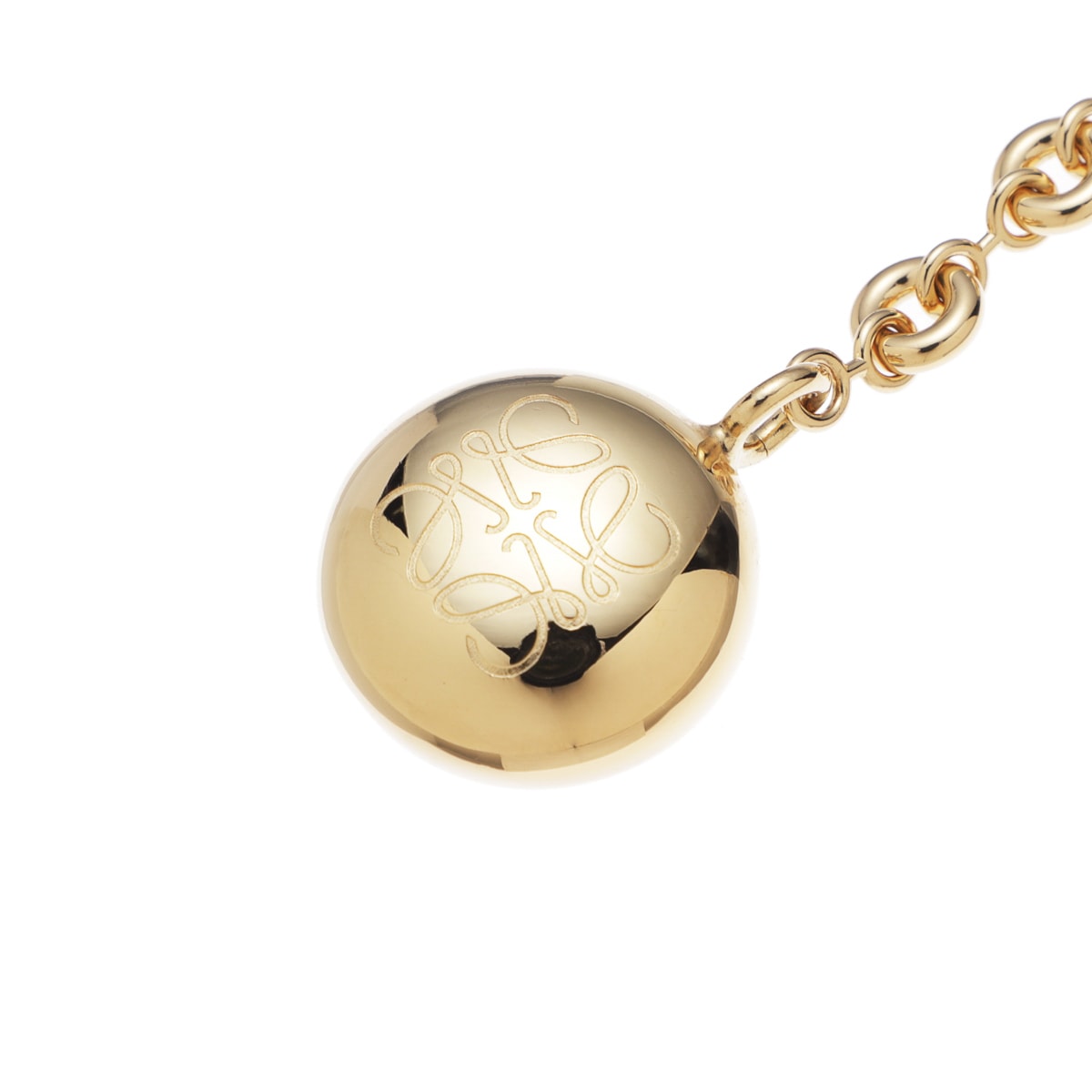 LOEWE ロエベ キーリング/バッグチャームゴールド/PEBBLE KEYRING