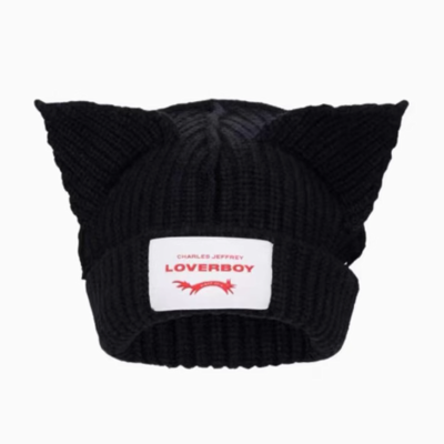 Charles Jeffrey LOVERBOY ニットキャップ ビーニー ねこみみ FLUFFY