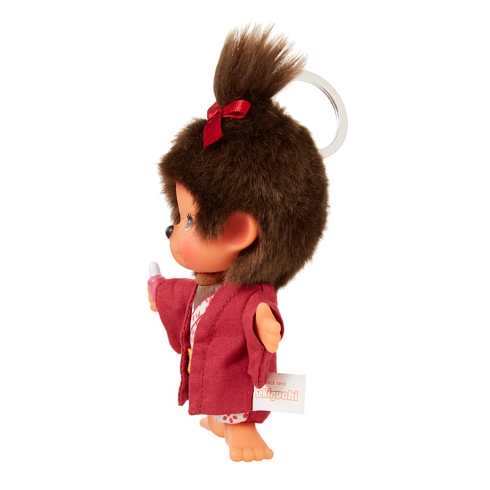 温泉モンチッチ 女の子 フラットキーチェーン|【ぬいぐるみのセキグチ