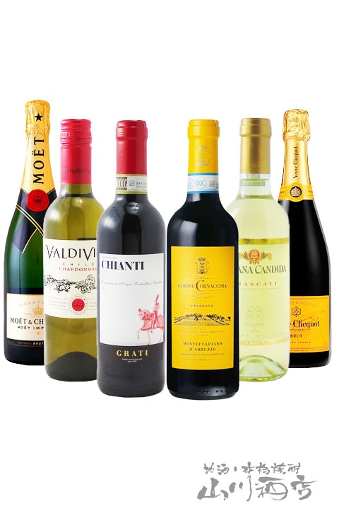 厳選ワインハーフボトルセット ( 375ml×6本 ) / フランス・イタリア