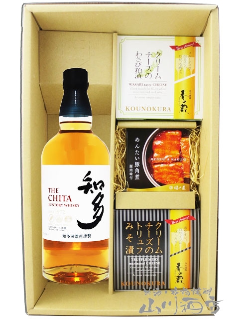 サントリーウィスキー 知多 700ml + クリームチーズ2種 + めんたい豚角