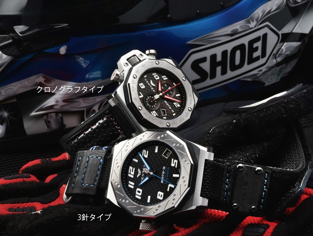 KENTEX （ケンテックス）MOTO-R 腕時計 3針 シルバーエディション