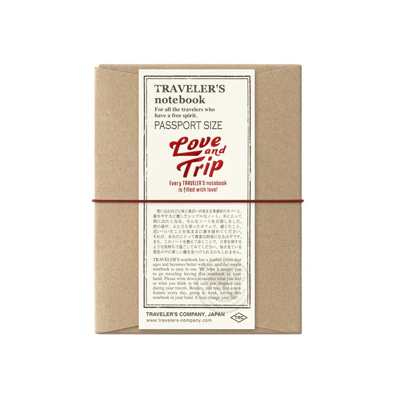 トラベラーズノート パスポートサイズ 限定 LOVE AND TRIP レッド