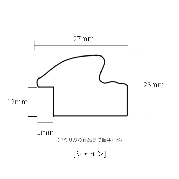 ウェルカムボード用額縁 シャイン A2（594×420mm） 前面UVカット