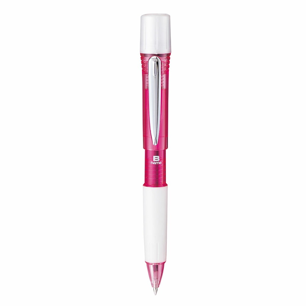 三菱鉛筆 MITSUBISHI PENCIL 印鑑付ボールペン SH-1002 透明ピンク