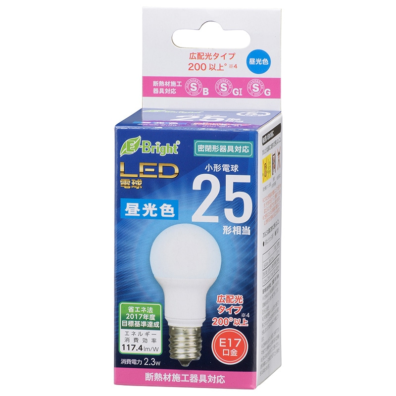 LED電球 小形 E17 25形相当 昼光色｜LDA2D-G-E17 IH2R1 06-3622｜通販