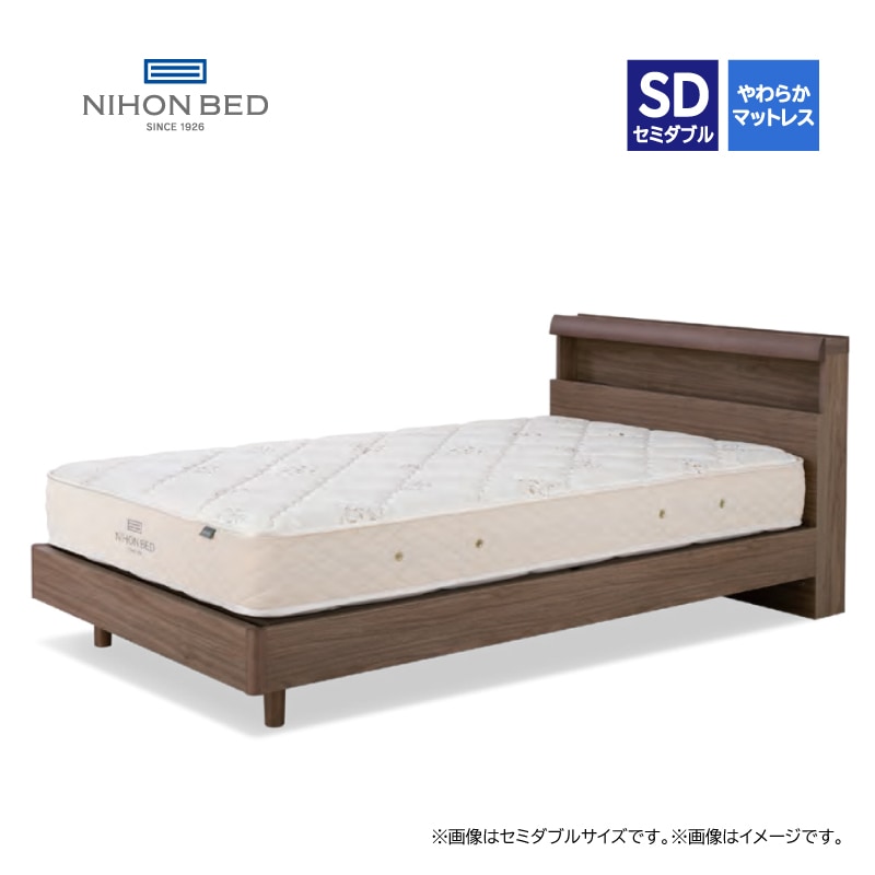 日本ベッド】セミダブルベッドセット(レッグタイプ) セラーズシェルフ