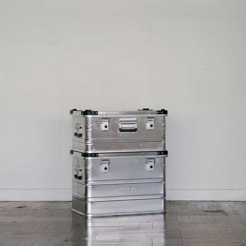 ALPOS ALUMINUM CONTAINER / with Stacking Corner -S (47L) | Metal