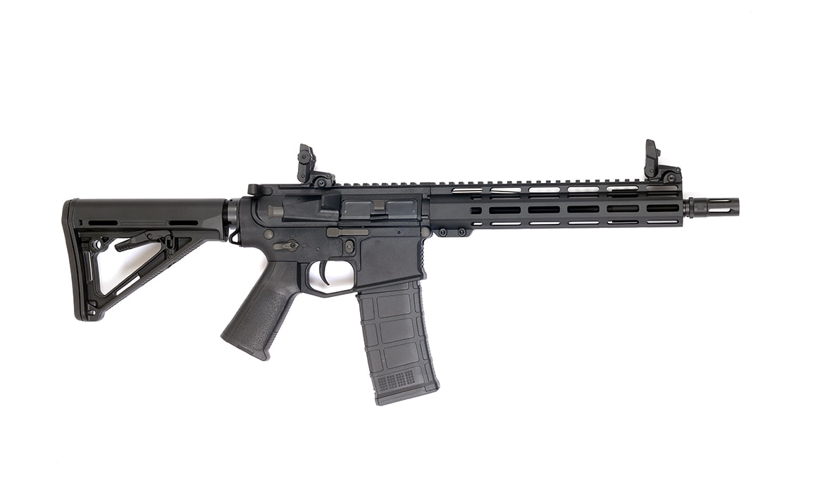 電動エアガン ブラック/グレー　SR-16-5.56mm ナイツアーマメントの名銃がスポーツラインで登場！「CYMA SR-16 FRP