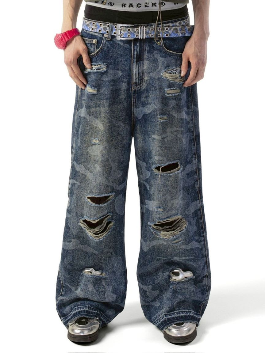 RACER WORLDWIDE】Laser Camo Jeans | OUR BRAND,RACER WORLDWIDE