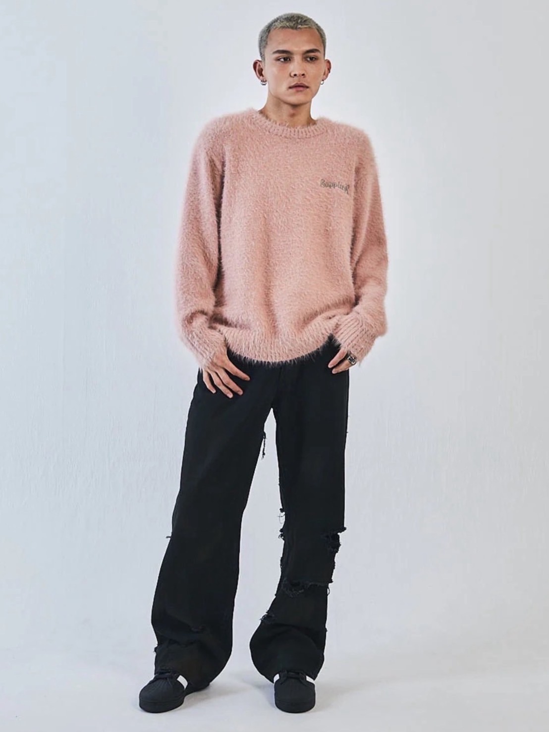 SUPPLIER】Cross Shaggy Knit / 【サプライヤー】クロスロゴシャギー